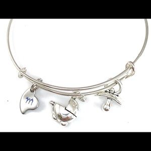 Silverplate Wire Baby Bracelet Personali…